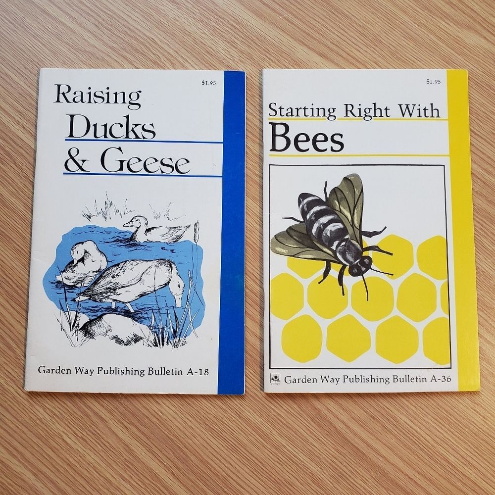 Garden Way Publishing Book Bundle Ducks & Geese, Bees Vintage